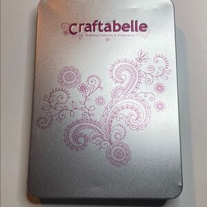 Craftabelle Silver and Pink Decorative Tin